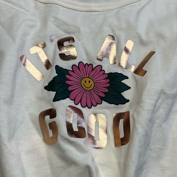 Old Navy Summer Short Sleeve T Shirt Set Cream & Purple Size XL / Large - Picture 2 of 7